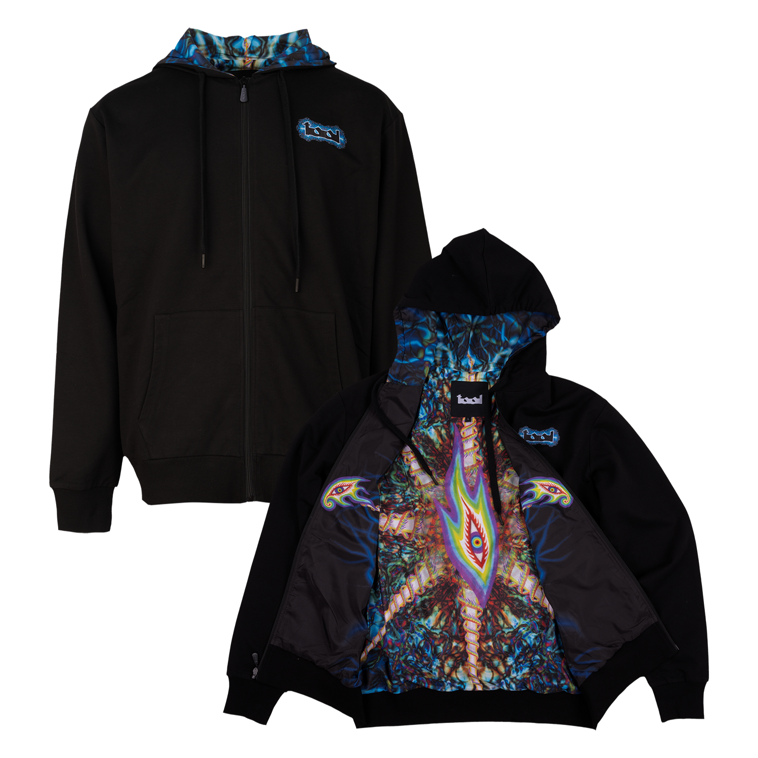 Lateralus Multicolor Nerve Endings Lined Zip Hoodie | Tool Band Store