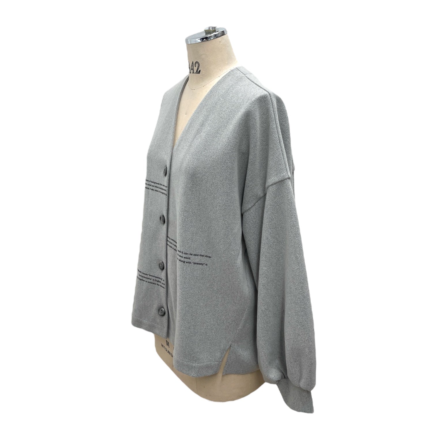 ayane】エアリーニードルロゴプリントカーディガン/ 895115