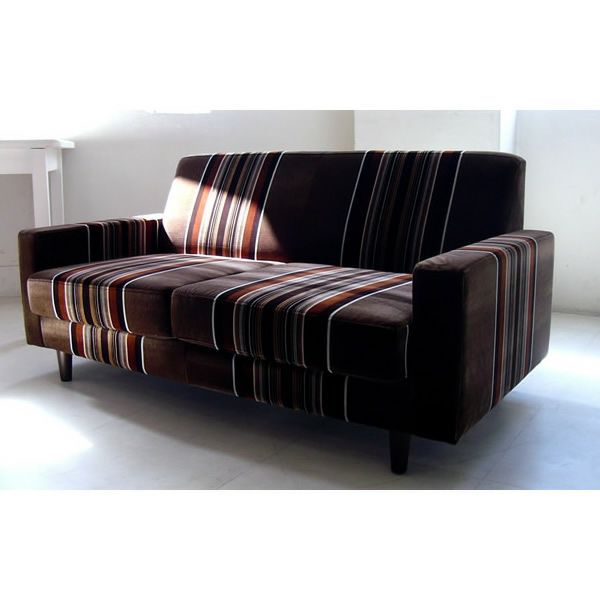 レトロソファー 【Low】ストライプ2P｜激安インテリア家具の通販サイト