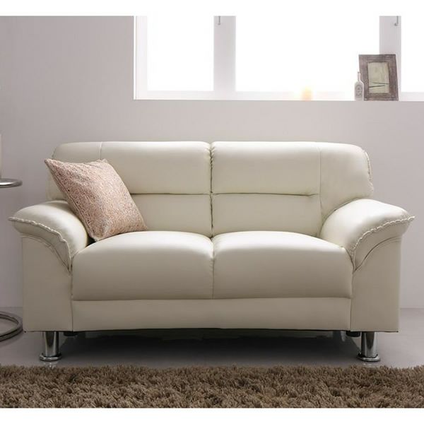 シンプルモダンソファー 【WHITE】ホワイト 2P｜激安インテリア家具の