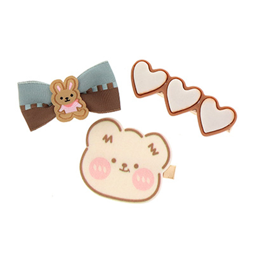 くまちゃんMIXヘアクリップ／3個セット – SUNHOSEKI